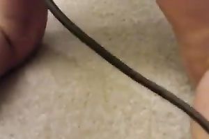 Watch my astonishing blonde slutwife pumping her hairless vagina