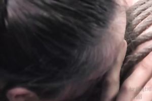 Sexy brunette hair receives beated in BDSM video and enjoys hawt cunni