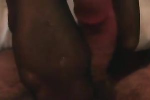 My delightful girlfriend knows exactly how to give a worthwhile footjob