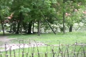 Tanya makes a puddle in a public place in urinate fetish movie