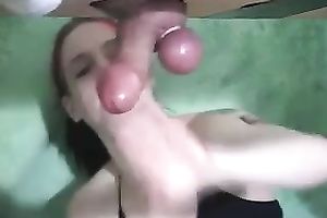 My delightsome redhead whore likes to masturbate my penis