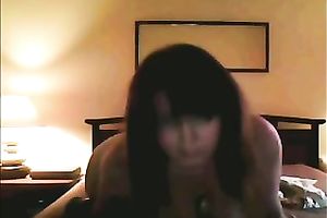 Chubby floozy with plump ass undresses and masturbates for me