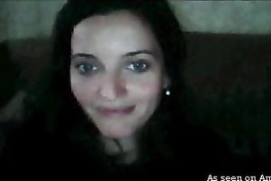 This blue eyed Latina playgirl with round a-hole can't live without playing with herself