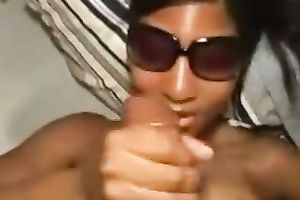 My charming exotic GF manages to milk my shlong dry on her face