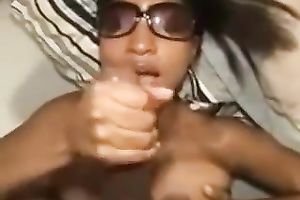 My charming exotic GF manages to milk my shlong dry on her face