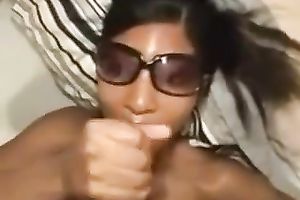 My charming exotic GF manages to milk my shlong dry on her face