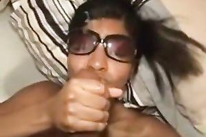 My charming exotic GF manages to milk my shlong dry on her face