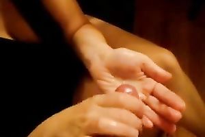 My lusty wifey knows how to massage my dong with her hands