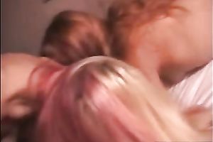 Two charming teenage girls engulf one hard knob jointly