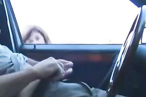 Busty hooker is blowing my alluring meat stick in my car