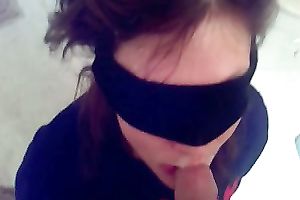 My barefaced girlfriend can suck my schlong during the time that being blindfolded