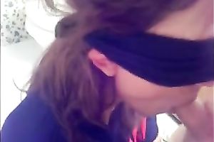 My barefaced girlfriend can suck my schlong during the time that being blindfolded