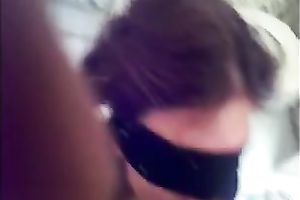 My barefaced girlfriend can suck my schlong during the time that being blindfolded