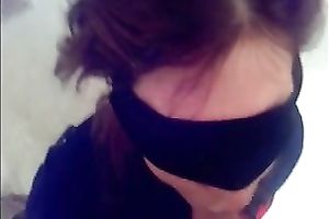 My barefaced girlfriend can suck my schlong during the time that being blindfolded