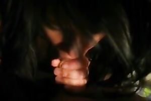 Busty white dark brown girlfriend is playing with my shlong on livecam