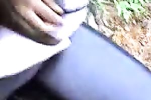 Dark skin Indian legal age teenager girlfriend blows my dick outdoors