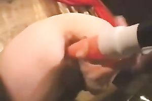 My concupiscent girlfriend just can't live without playing with her sex toy