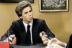 Mind blowing trio sex right on the office table