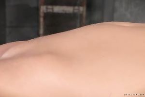 Nasty golden-haired whore is screwed by her dom and kissed by her domina