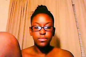 Young and nice-looking swarthy chick on the web camera teasing me