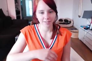 Busty redhead Melissa cant imagine her life out of her marital-device