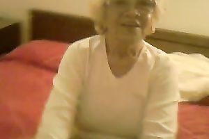 Filthy white bosomy granny desires to play with my prick
