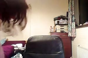 Wicked and lewd white big beautiful woman older wench on livecam masturbating