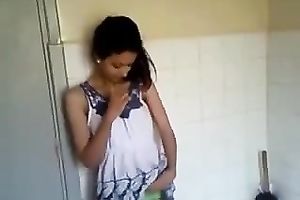 Attractive Indian hooker shows off her well-developed breasts