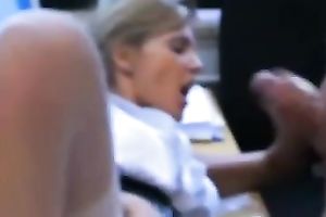 I love the way my colleague's face looks overspread in cum