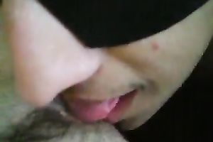 My gracious masked hubby enjoys eating my pleasant pussy