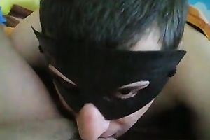 My gracious masked hubby enjoys eating my pleasant pussy