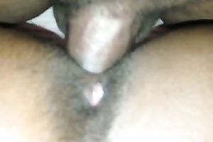 Fucking my dark wife's snatch and covering her gazoo with ball batter