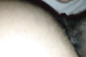 Fucking my dark wife's snatch and covering her gazoo with ball batter