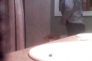 Spying on my toothless black cock sluts peeing in the washroom