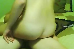 My nice-looking GF lets me toy her slit and rides my schlong afterward