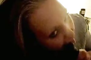 Check out her hungry eyes when this babe gobbles my dark shaft