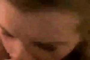 Interracial POV fellatio from a lewd chunky co-worker