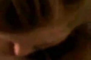 Interracial POV fellatio from a lewd chunky co-worker