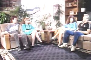 Incredibly impure minded FFMM loping with excited bosomy tootsies