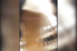 Gorgeous dark brown legal age teenager in the store got filmed upskirt