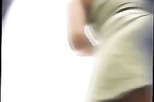 Gorgeous dark brown legal age teenager in the store got filmed upskirt