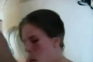 Skinny European skank drilled in the butt hard in the hotel room