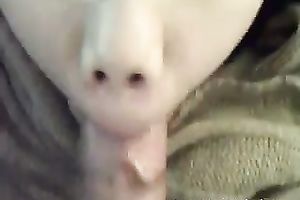 Cute Asian cheating wife sucks hard knob and acquires a load of cum on her face