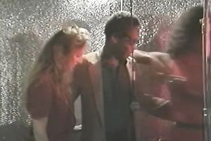 Bosomy blondie cheers up BBC by swallowing it unfathomable mouth on beach