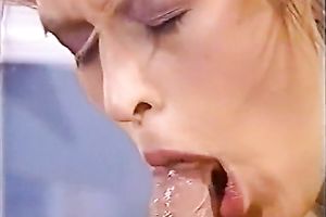 Thirsty and ramrod hungry blondie sucked and licked that shlong like a sugar-plum
