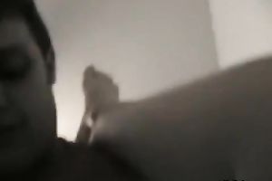 Brunette cutie sucks a jock previous to taking a ride on it