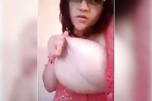 Nasty bitch from Poland shows off her gigantic billibongs