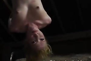 Small titted golden-haired serf pleases her corporalist with oral-sex
