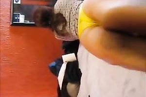 My hawt paramour rubs my hard cock with her smutty feet