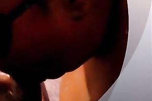 Masked dark sweetheart works on my BBC untill it explodes with cock juice